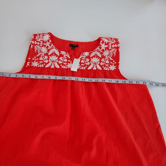 Talbots Embroidered Voile Shell Top Size XL - Picture 5 of 10